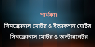 পার্থক্যঃ সিনক্রোনাস মোটর ও ইন্ডাকশন মোটর | সিনক্রোনাস মোটর ও অল্টারনেটর সিনক্রোনাস মোটর