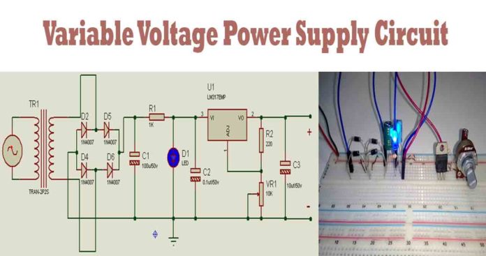 variable voltage power supply circuit