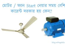 মোটর / ফ্যান চালু হওয়ার সময় বেশি কারেন্টের দরকার হয় কেন? ইনরাশ কারেন্ট