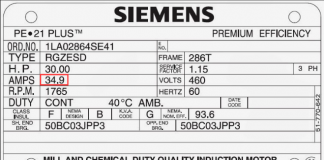 মোটরের নেমপ্লেটের সাংকেতিক চিহ্নগুলো কি নির্দেশ করে?