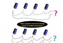 কোন ধরনের কানেকশনে ক্যাপাসিটর বেশি এনার্জি মজুদ রাখতে পারে?